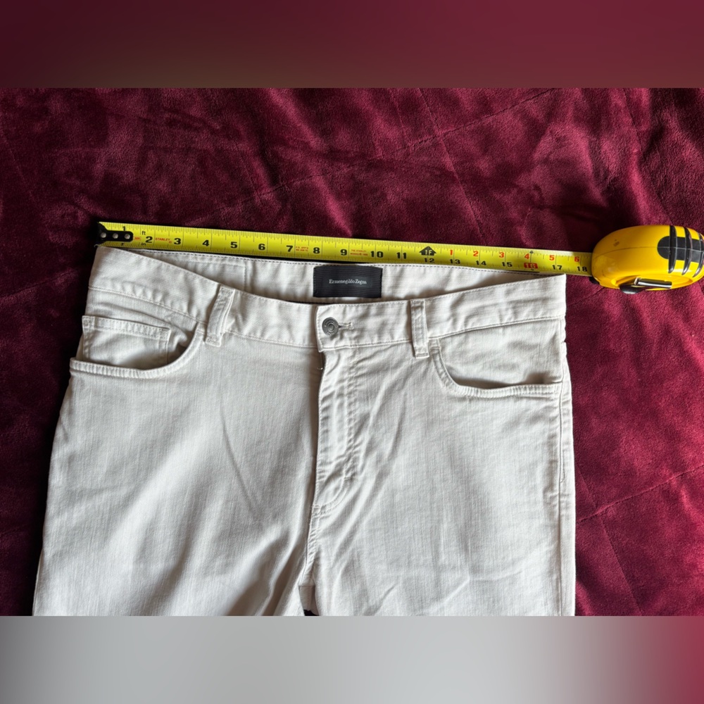 Ermenegildo Zegna Cream Denim Pants - Picture 6 of 11